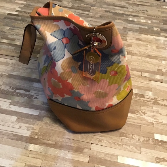 Coach Multi Color Floral Handbag - Picture 6 of 8